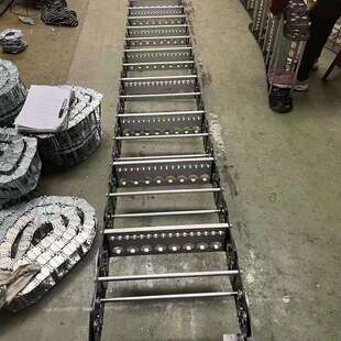钢制拖链T镀L桥式 钢铝拖链043不锈钢拖链机床锌坦金属克链全封闭