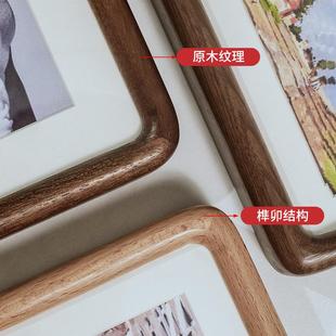 黑胡桃实木相框摆台洗照片做成定制diy木质六678寸胡桃照片挂墙10