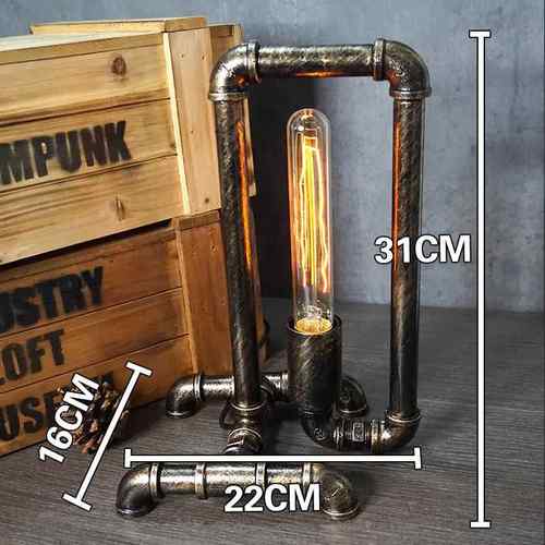 正品覆古工业风摆件爱迪生创意水管啡机人台灯器礼物咖酒床吧头装