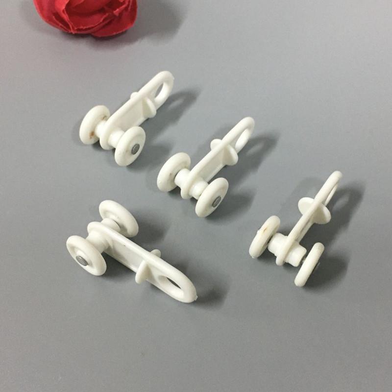 老式窗帘滑轮导轨滚轮方轨走轮窗帘轨道滑轮挂钩轮配件辅料包邮