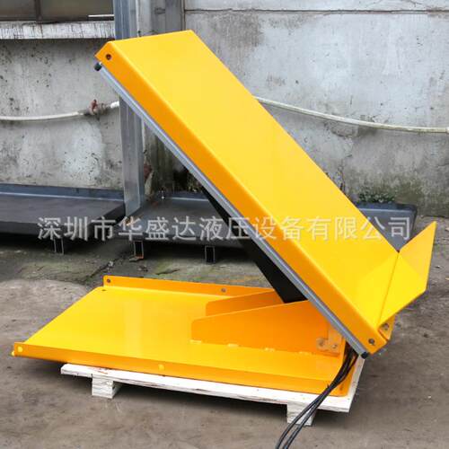 750kg倾斜电动升降平台升降机1吨台面侧翻液压剪叉升降台