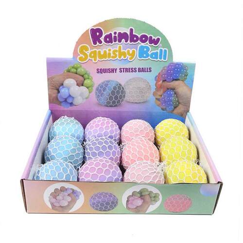 Squishy Fidget vent Toys squeezy Stress ball炫彩葡萄球捏捏乐