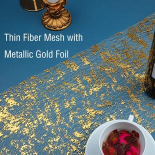 sliver Table Runner golden 一次性涤纶网桌旗布沙龙桌布 mesh