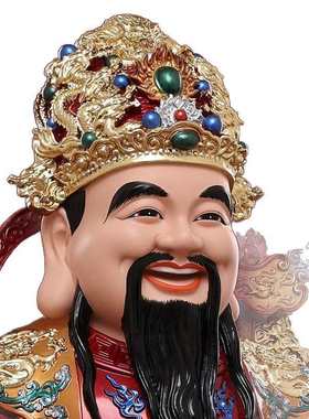 2025新款财神爷树脂高档文财神真身家用范蠡财神像比干财神摆件