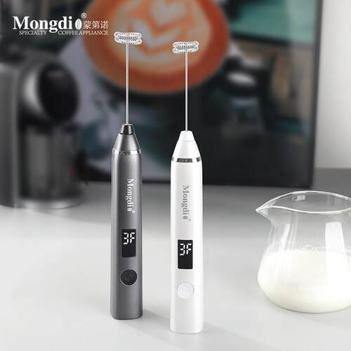 Mongdio咖啡打泡器数显打奶泡器奶泡打发器电动搅拌棒牛奶搅拌器