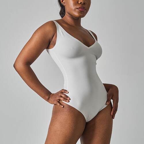 One piece shapewear with strong abdominal compression and