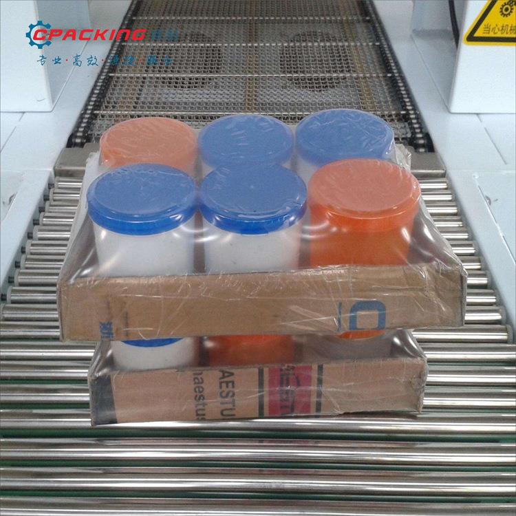 全自动袖口式PE套膜机热收缩包装机大型纸箱饮料啤酒PE膜收缩机