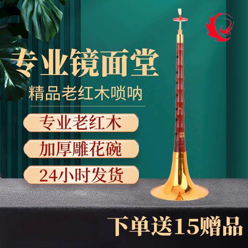 王家彪精制专业老红木唢呐乐器初学者全套D调大小号成人入门喇叭