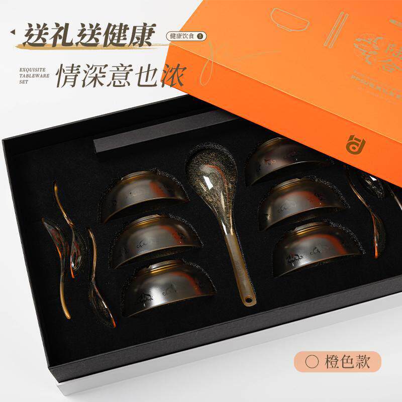 茁健茁康PPSU餐具碗筷子汤匙大汤勺大礼盒六合组合套装