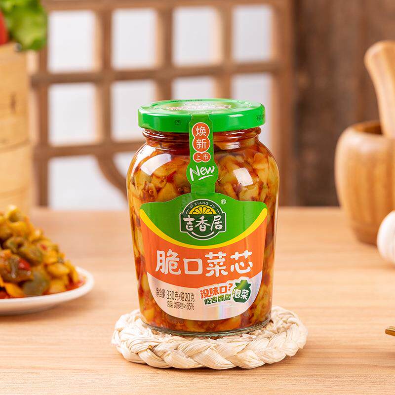 吉香居爽口下饭菜酸菜香辣多口味泡菜瓶装榨菜350g、306可选