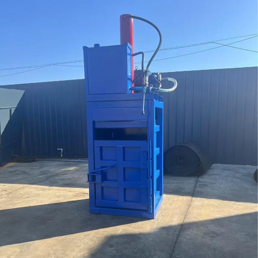 小型立式废纸液压打包机塑料瓶压缩打包机半自动价格低液压打包机
