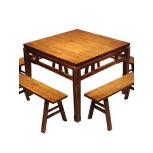 八仙桌正方形实木中式明清仿古方桌四方餐桌家用饭店面馆桌椅组合