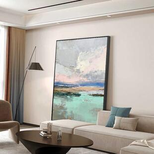 又画雪手抽象纯绘油客画厅STI挂大芬村装 饰画玄关肌理落地画立体