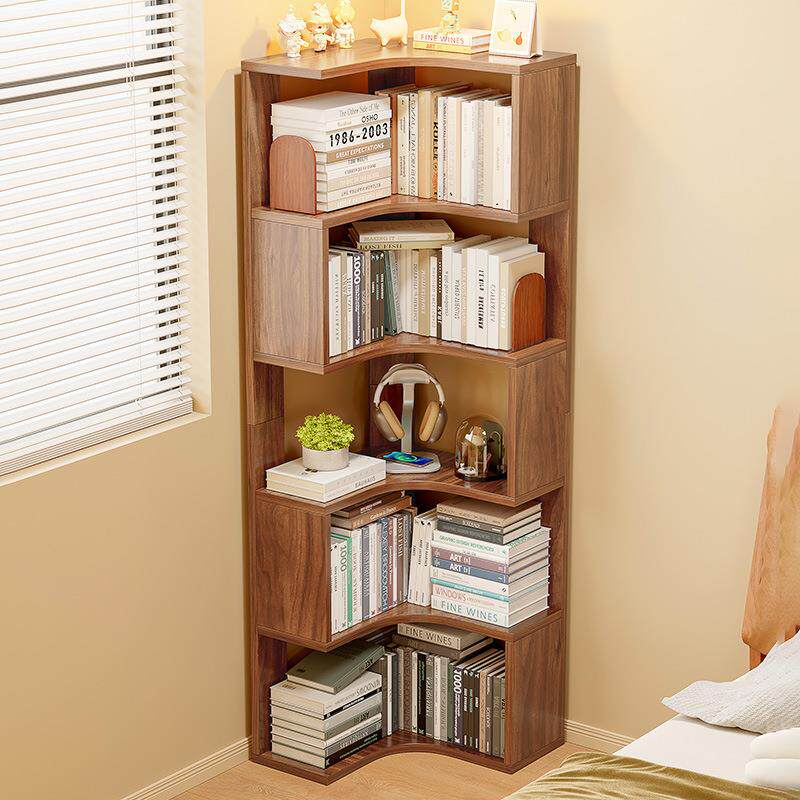 创意多层转角书架落地置物架客厅简易拐角床头书柜角柜墙角收纳架