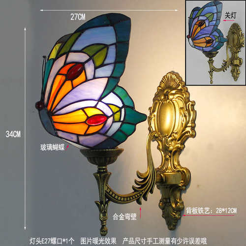 镜前灯橱柜灯卧室欧式卫生间古蒂浴室复蝴蝶壁灯别墅酒店凡尼镜子