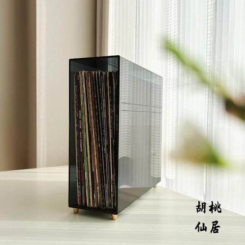 黑胶唱片收纳层架压克力唱片架CD架LP黑胶收纳箱黑胶唱片收藏展示