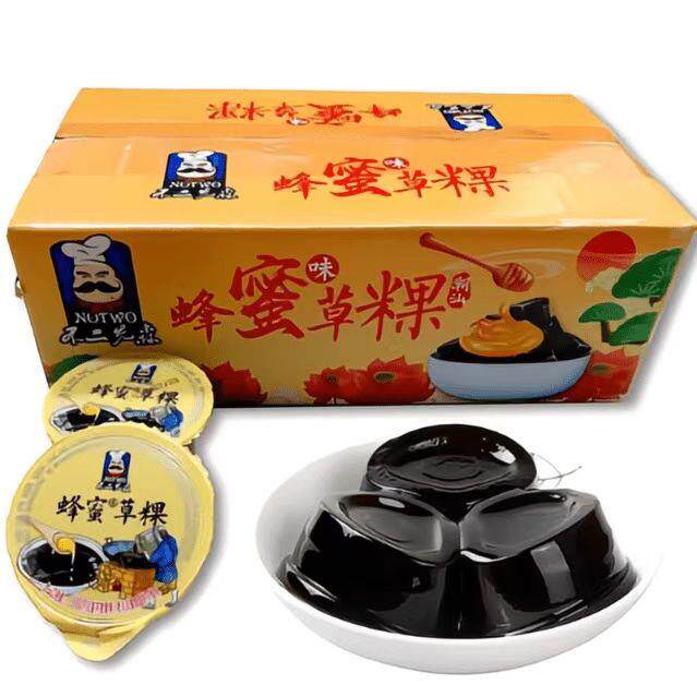 潮汕特产草粿即食烧仙草蜂蜜味果冻下火零食果冻独立包装500g包邮