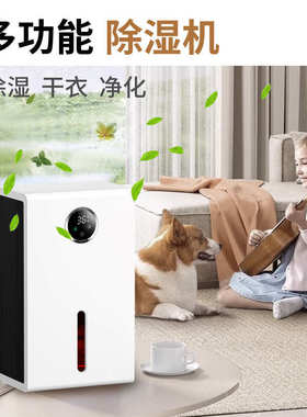 除湿机家用吸湿室内回南天抽湿烘干潮空气净化器dehumidifier