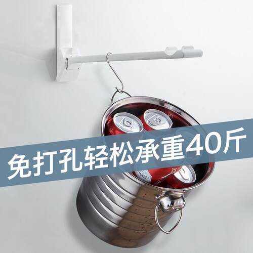 免打孔缩隐形折叠晾衣杆卫006生间浴帘杆帘阳撑架室内窗杆日式台