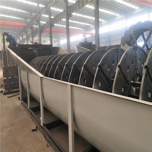 砂石场双螺旋洗砂机粗粒度砂石脱泥筛选槽式洗石机洗净度高易维护