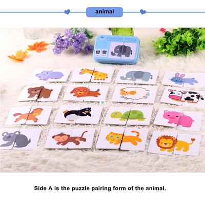 Kids Wooden Puzzle Card Montessori Toys For Children Car
