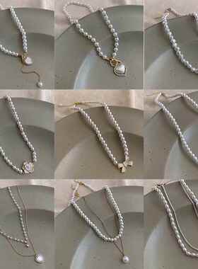 法链式复古珍珠珍珠项链奢苏项链女轻气质高级感锁骨流链小众设计