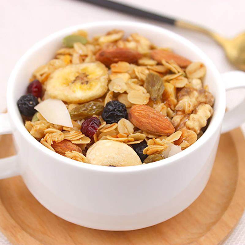 懿家 坚果烤燕麦片低温烘培即食干吃酥脆水果拌酸奶零食500克罐装,咖啡/麦片/冲饮,营养复合麦片,淘宝优惠券,粉丝福利购,淘宝优惠卷