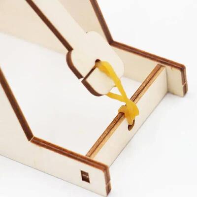 Wooden Catapult Model Kit DIY buchet Educational Science Ass