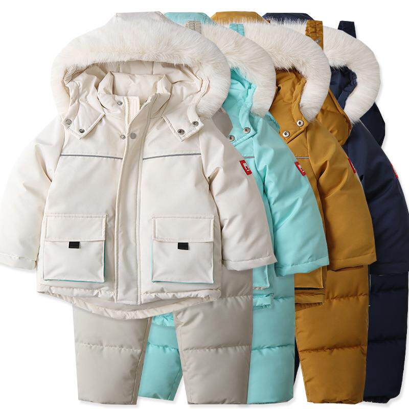 儿童滑雪服套装加绒加厚保暖防风防水棉衣棉裤套装2025冬季新款