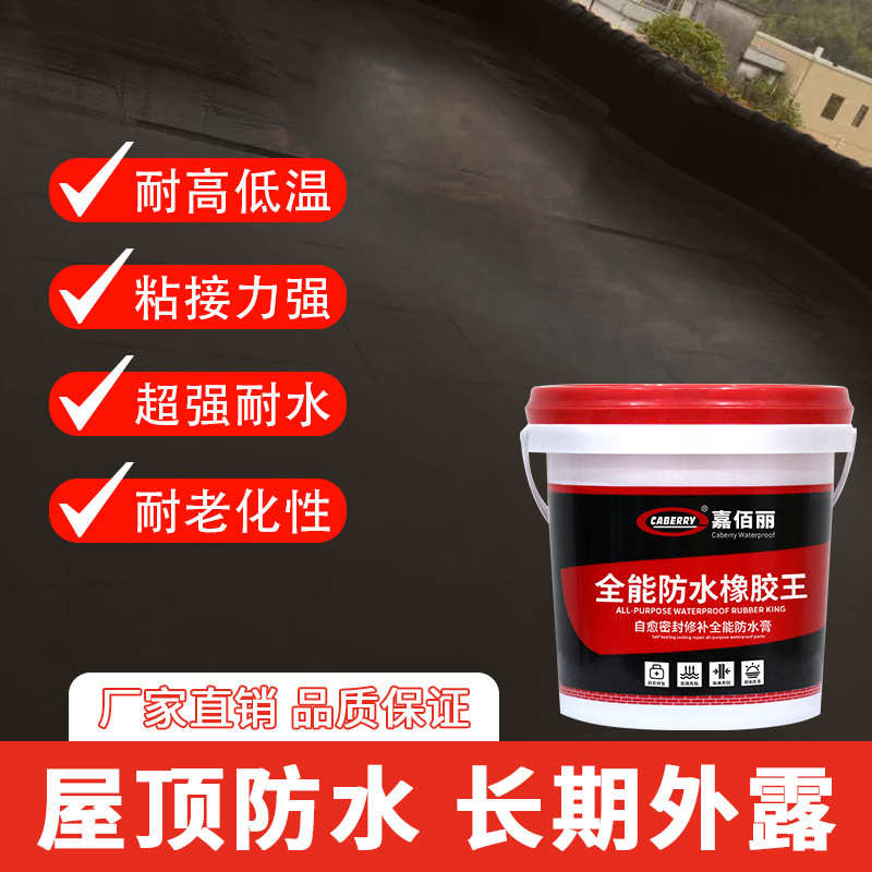 楼顶屋面水泥基瓦房裂缝防水补漏 橡皮筋防水涂料 全能防水橡胶王