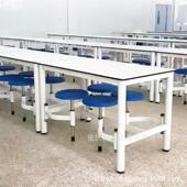抗倍特板家食堂餐桌椅组合工员工学生校学连 厂直供 CZY03厂