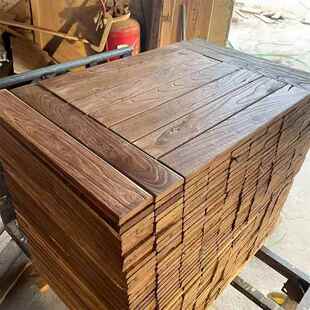 踏步板木板条老榆木吧台面板实木板材民宿家具风化旧木门板 定制