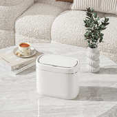 家用感应夹缝垃圾桶小型办公宿舍轻奢自动翻盖智能垃圾桶批发