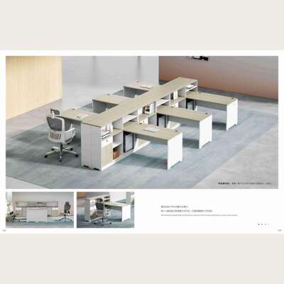 员工桌2 4人位屏风卡座6人断工隔位财务654桌8人位椅职员公办桌组