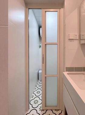 化妆室门极窄边框PD门折叠推拉平开 门厕所玻璃门平移门PT门三七