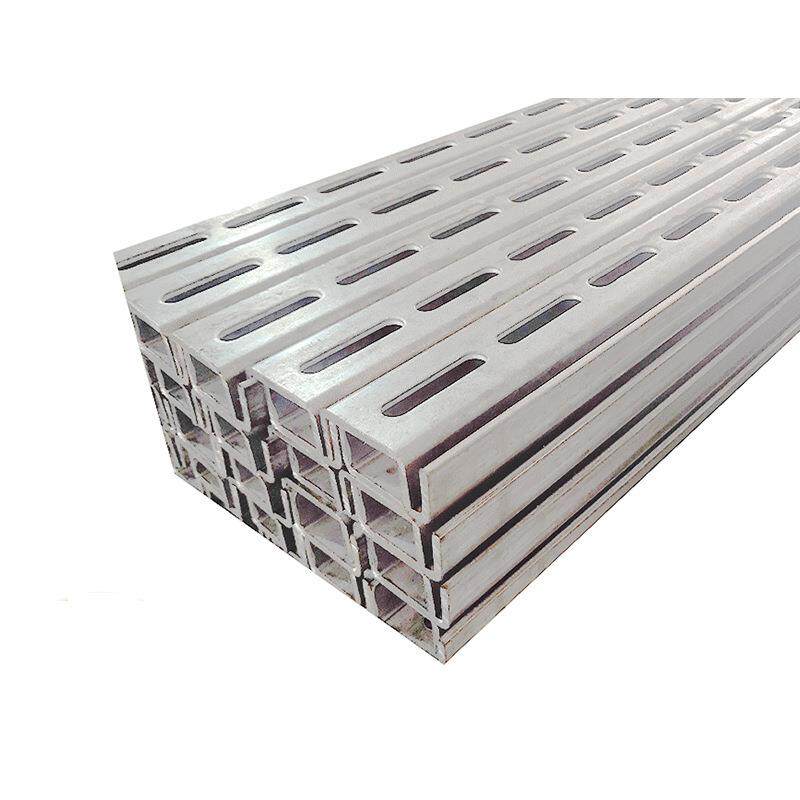 30-4 黑铁有孔U型钢 孔尺寸14-70mm厂家供应太阳能光伏支架C型钢