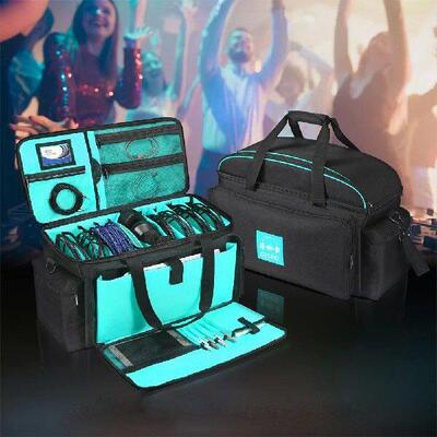 DJ Cable File Bag Large Capacity DJ Bag with 4 Detachable