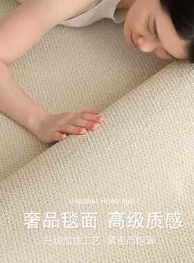 地毯客厅圆2025新款形藻卧室床边硅丝简约水防防污免洗可擦CFD地