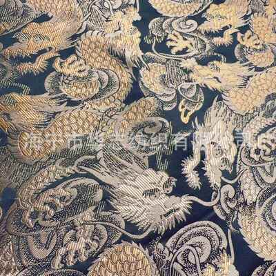 织HRC锦缎织金提花大马儿童龙汉服甲心唐装等服装手背工DIy布料