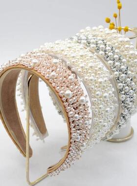 Pearl Hairband Women Headband Crown Hair Accessories Wedding