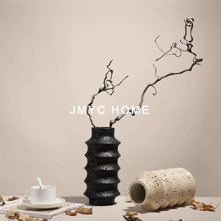 复古意式树脂插干花瓶摆件茶几餐桌吧台桌面花器装饰品样板间客厅