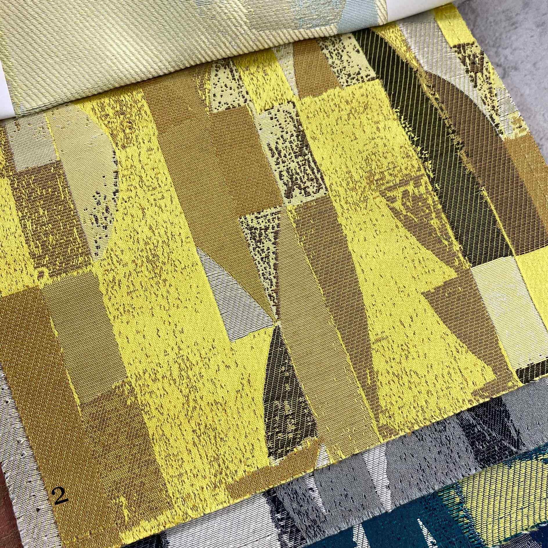 立体图案拼间几何图案高精密抱枕面料提花纺丝窗帘布样本房沙发布