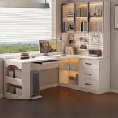 电脑桌桌面家庭桌书架综合学生现代简约儿童桌学习写作角桌