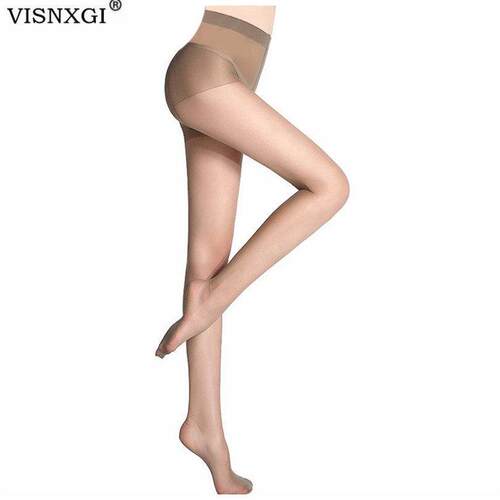 VISNXGI 20D Ultra-Thin Nylon Pantyhose Women Tights Solid Co