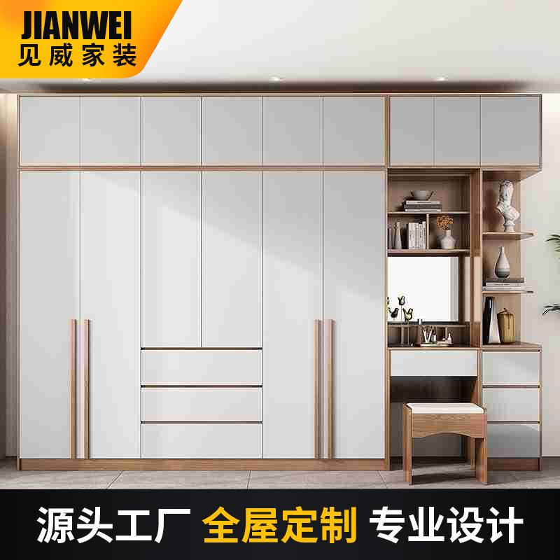 卧室衣柜一门到顶简约现代整体衣柜衣帽间起居型全屋家具上门安装图片