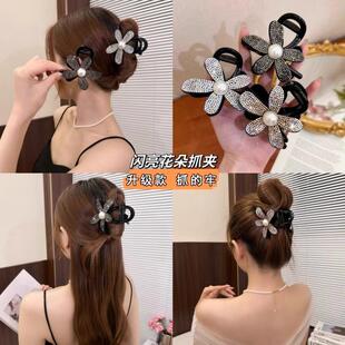 Pearlescent Flower Hair Clip 2024 New High-End Luxury Full D