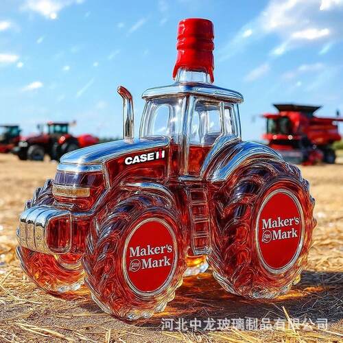 跨境新款Semi TruckBottle John Deere Tractor Whisky威士忌酒瓶