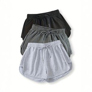 Women Casual Drawstring Shorts, Soft Lightweight Lounge
