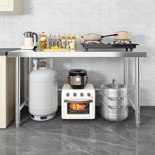 单层不锈钢架子置物架厨房工作商台用案厚饭店操作台加切KRO菜板