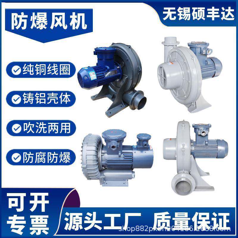 0.75千瓦防爆款鼓风机1.5kw中压变频防爆风机2.2kw透浦防爆风机